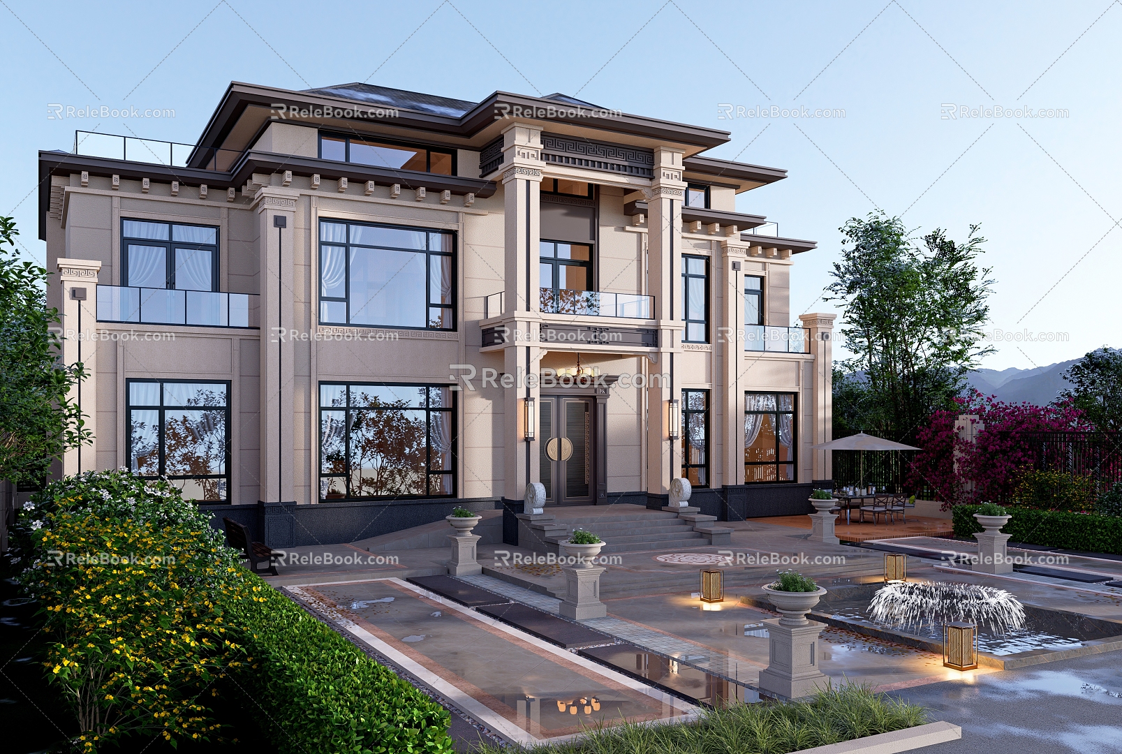 New Chinese Villa 3d model