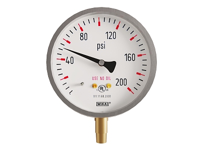 Thermometer Pressure Gauge Pressure Gauge Instrumentation Industrial Equipment 3d model