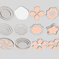 Modern White Ceiling Lights with Various Shapes Round Hexagonal Flower Star Design