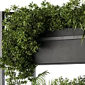 Decorative Multi layered Garden Planter With Lush Green Plants And Hanging Foliage