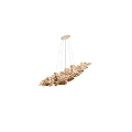 Modern Luxury Metal Petal Chandelier Hanging Living Room Decorative Lighting Fixture
