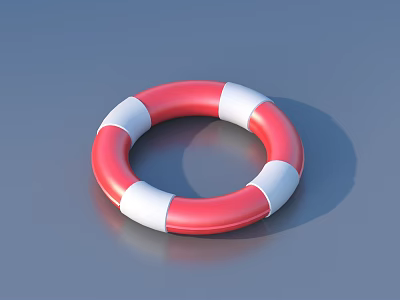 lifebuoy swimming ring first aid ring 3d model