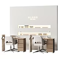 GLOSS HAIR Salon Modern Interior With Styling Workstations Comfortable Chairs And Hair Products