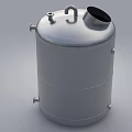 Stainless Steel Industrial Cylindrical Tank With Top Opening And Side Valves