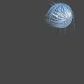 Futuristic Black Tech Device With Blue Lights And Red Circular Component