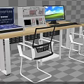 Modern Computer Workstation Setup With Monitor Keyboard And Office Desk Chair