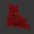 Blue And Black Shining Roller Skates With Four Wheels And Adjustable Straps