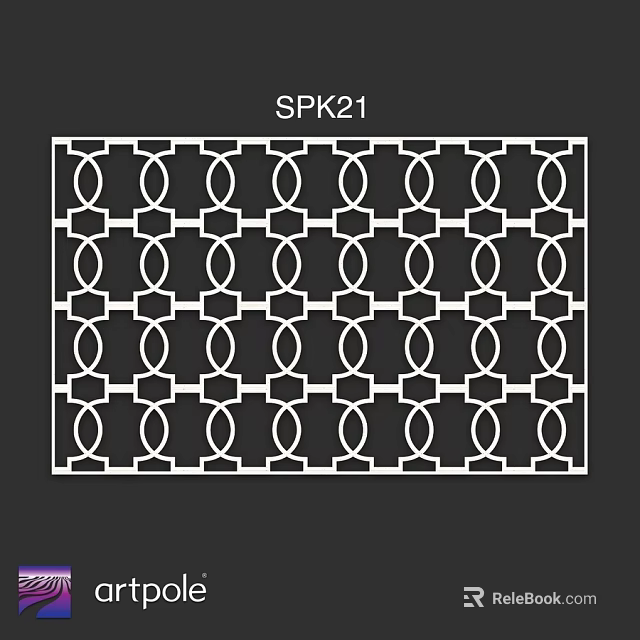 Modern Geometric Decorative Component With Circular Elements And Grid Structure For Interior Design 3d model 