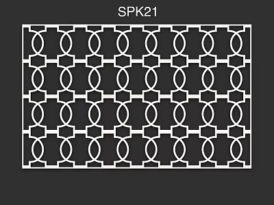 Modern Geometric Decorative Component With Circular Elements And Grid Structure For Interior Design 3d model