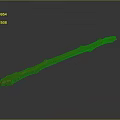 Red Long Textured Surface Staff Weapon With Dark Background Reflective Effect