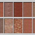Various Types Of Brick Background Wall With Different Colors And Textures