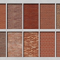 Red brick wallpaper imitation red brick sticker background red brick wall red brick wall red brick outdoor wall tile 3d model