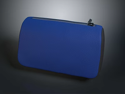 Stylish Blue Leather Clutch Bag With Zipper For Women's Fashion Accessories 3d model