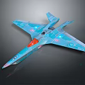 Futuristic Blue Spacecraft With Transparent Structure And Illuminated Cosmic Exploration Details
