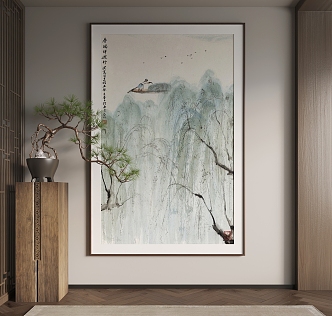 New Chinese Hanging Paintings Chinese Hanging Paintings 3d model