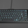 Sleek Backlit Computer Keyboard And Ergonomic Wired Mouse With Illuminated Keys