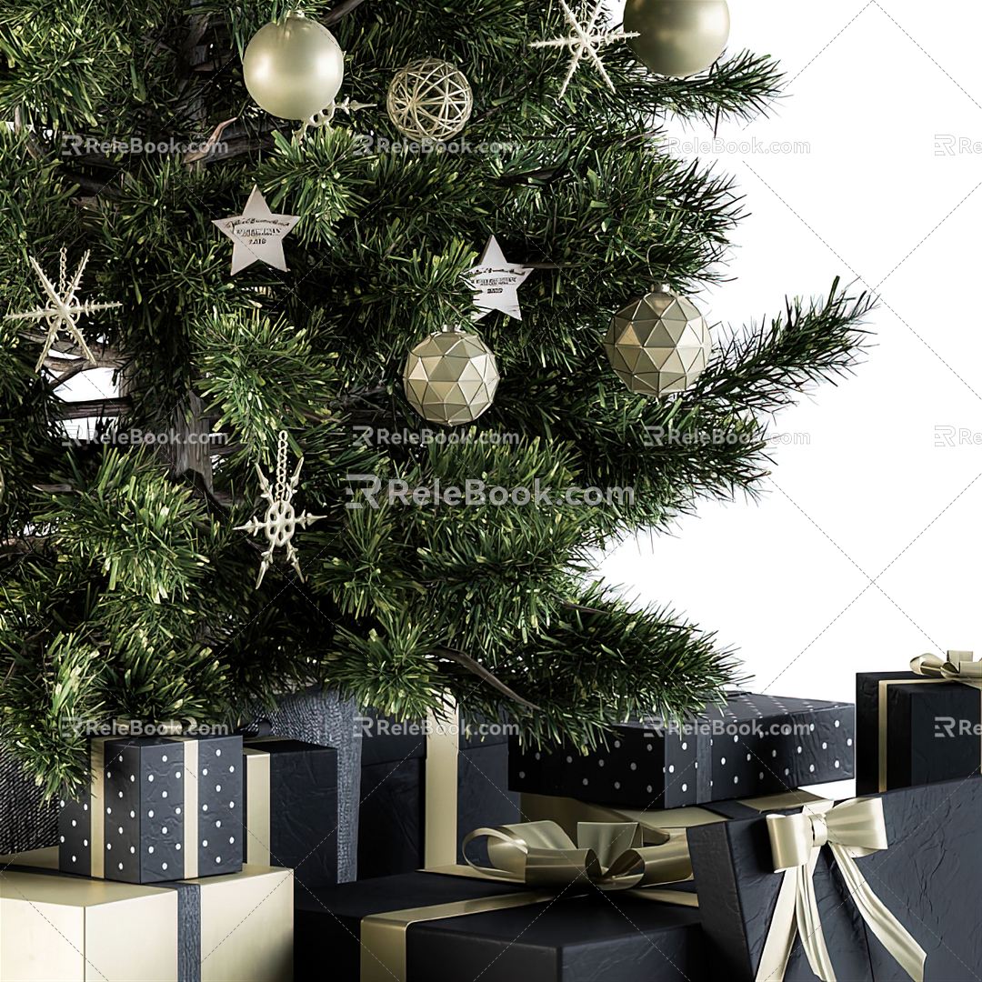 Modern Christmas Tree Christmas Tree Ornaments 3d model