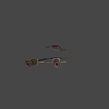 Ancient Warrior Battling Mythical Creature With Ornate Hilt Bloodstained Dual Blades
