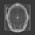 Mechanical Sci Fi Helmet Display With Wooden Base And Metallic Details