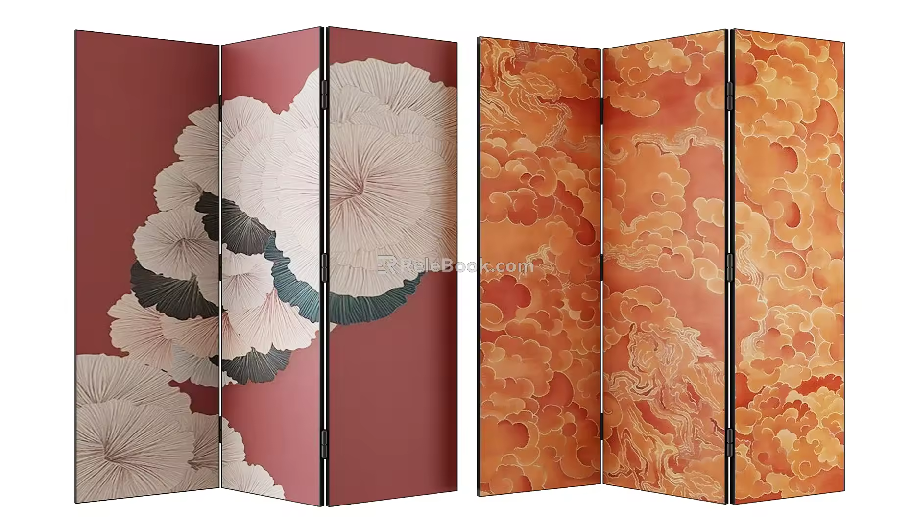new chinese style screen 3d model
