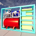 Gas compression device 3d model