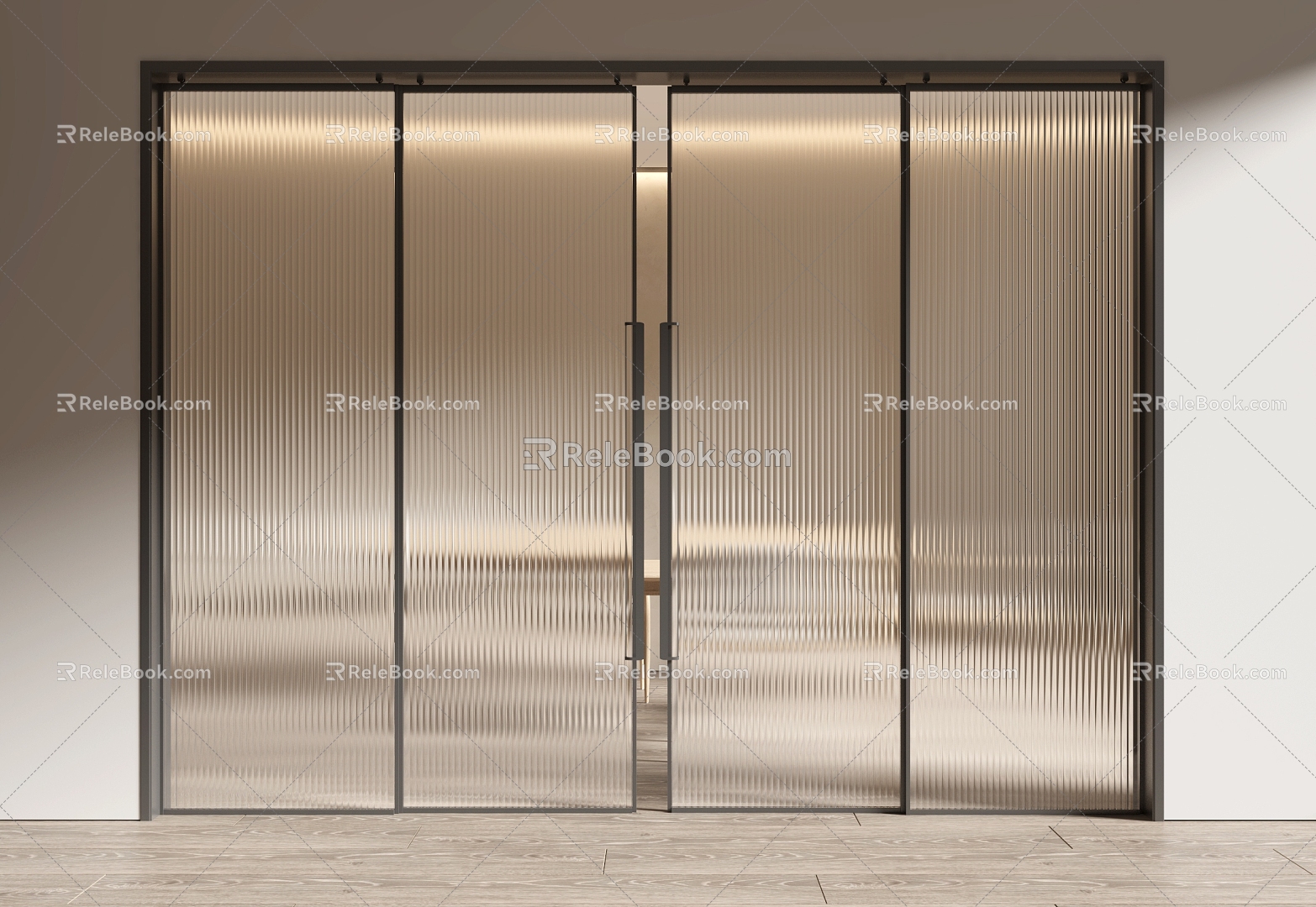 Changhong glass door sliding door balcony door kitchen door 3d model