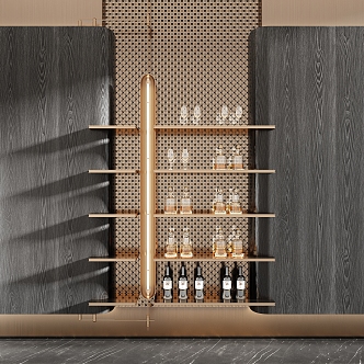 Decorative Rack Wine Rack Storage Rack 3d model