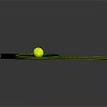 Two Green Frame Black Handle Tennis Rackets With Yellow Ball Sports Equipment