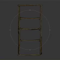 Rustic Wooden Shelf Unit With Multiple Storage Shelves And Natural Wood Design