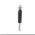 Black Cylindrical Shock Absorber With Silver Top And Bottom Components