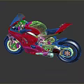 Modern Sleek Red Sport Motorcycle With Black Seat And Silver Wheels