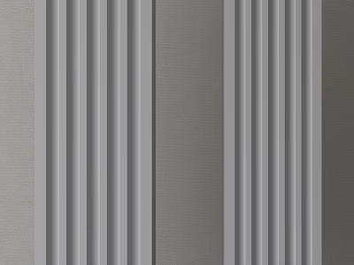 Gray Columns With Vertical Stripes Against Light Colored Wall Background 3d model