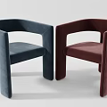 Modern Velvet Upholstered Accent Chairs With Armrests In Blue Burgundy Grey Brown