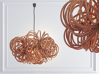 Nordic Chandelier Log Chandelier 3d model