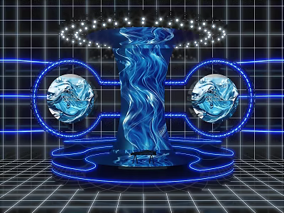 Science and Technology Future Stage Dance Concert Annual Conference Meichen 3d model