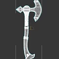 Medieval Battle Axe Weapon With Metal Blade And Wooden Handle