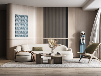 modern living room 3d model