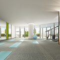 Modern Yoga Studio Gym Entertainment Club 3d model