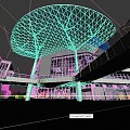 Modern Square Commercial Square Pedestrian Street 3d model