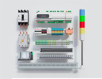 Modern circuit breaker Empty open circuit breaker 3d model