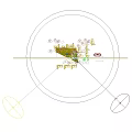 Three Story Gray Detached Villa Exterior With Balconies Windows Trees Pedestrians And Yellow Car