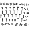 Hardware Hinge Screw 3d model