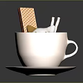 Modern Coffee Flower Art Latte Art Latte Flower 3d model