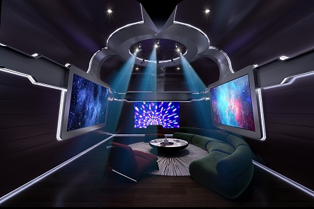 Modern KTV AV Room 3d model