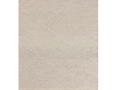 Light Beige Stylish Rug With Geometric Diamond Pattern For Home Decor 3d model