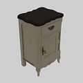 Vintage Wooden Chest of Drawers With Carved Details and Metal Handles