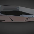Futuristic 3D Model Car With Sleek Design And Geometric Shapes Rear End
