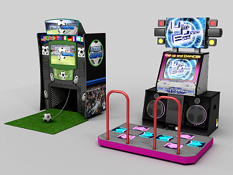 modern game machine dancing machine 3d model