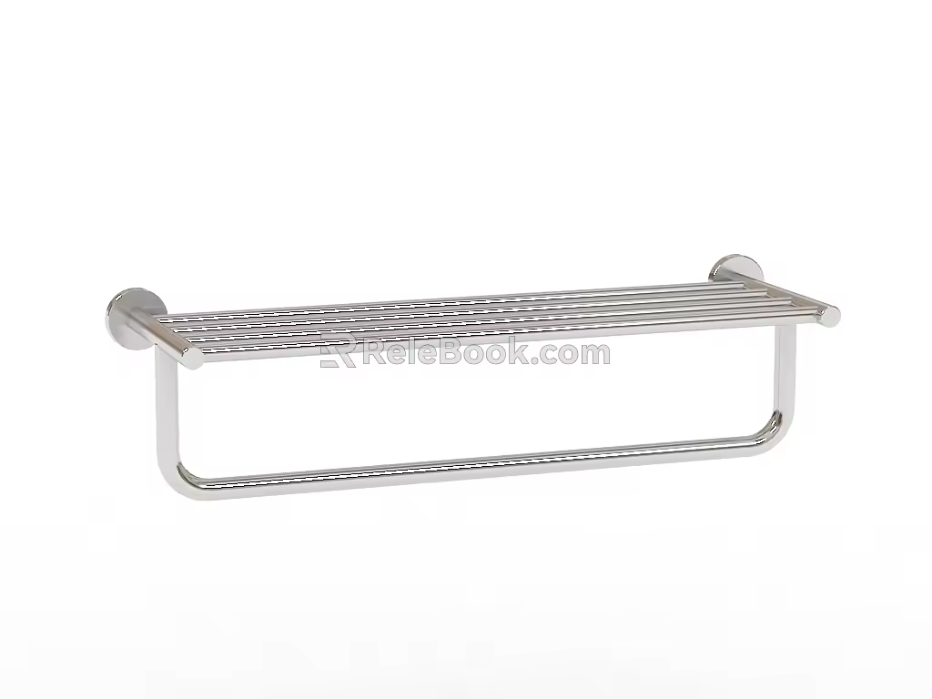 Modern Towel Bar 3d model