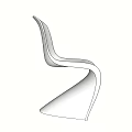 Ergonomic Modern Single Chair With Smooth Curved Lines And Minimalist Style
